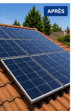 Panneaux solaires après nettoyage